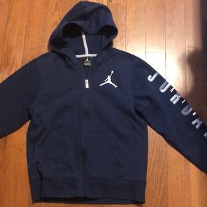 Jordan zip up sweat shirt boys large